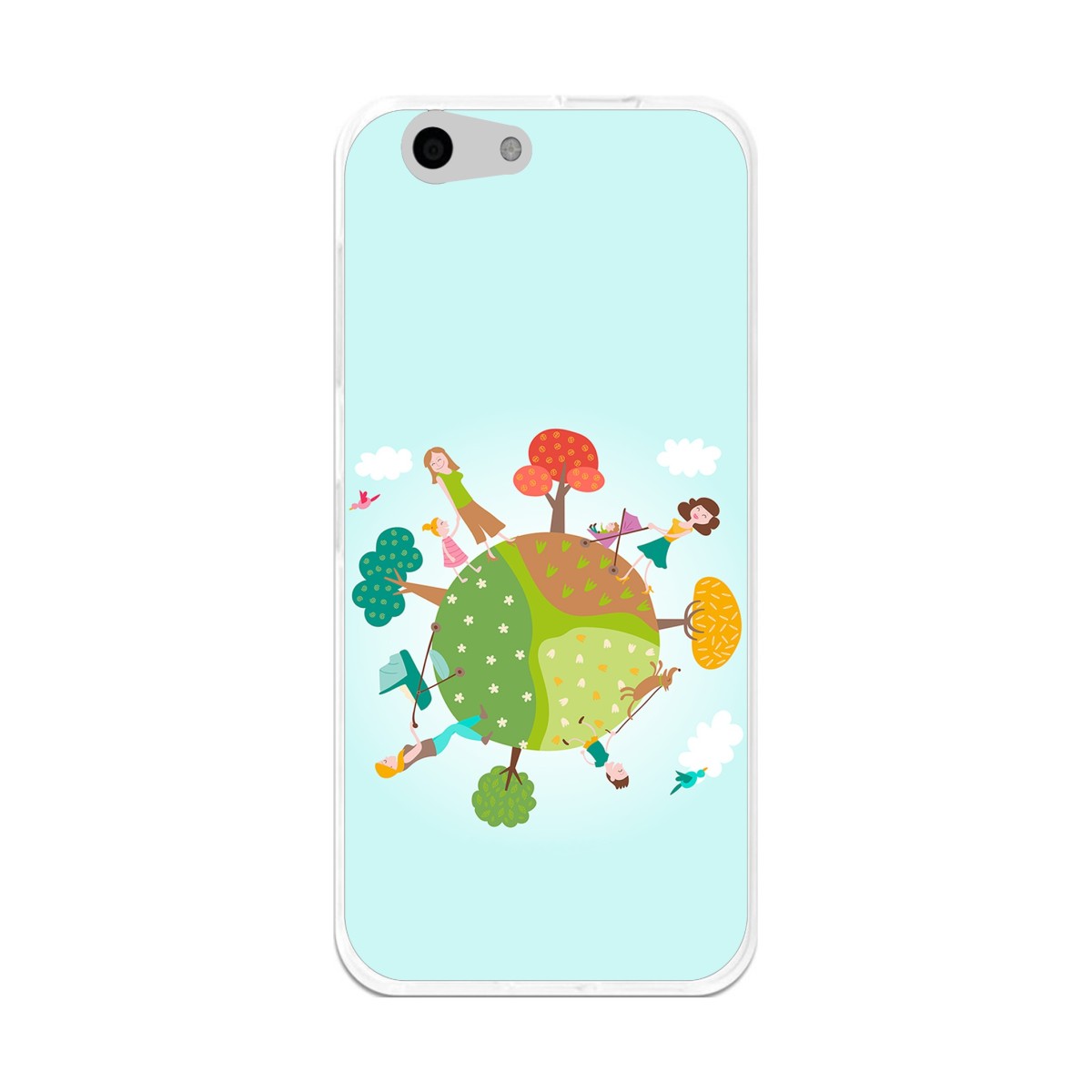 Funda Gel Tpu para Orange Dive 71 / Zte Blade A506 Diseño Familia Dibujos