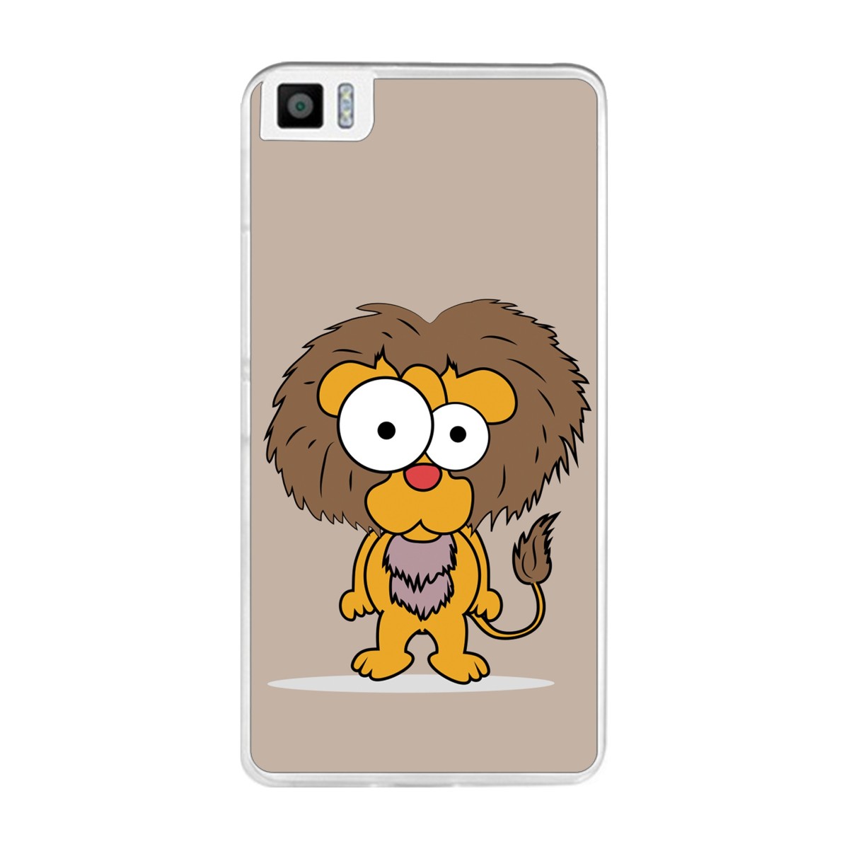 Funda Gel Tpu para Bq Aquaris M2017 / M5.5 Diseño Leon Dibujos