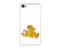 Funda Gel Tpu para Bq Aquaris M2017 / M5.5 Diseño Leones Dibujos