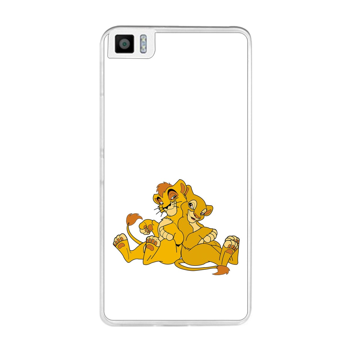 Funda Gel Tpu para Bq Aquaris M2017 / M5.5 Diseño Leones Dibujos