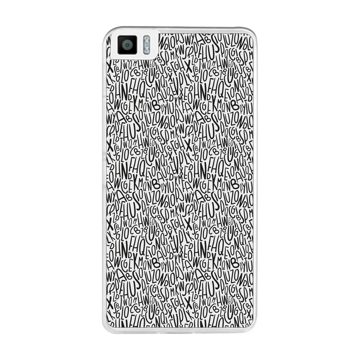 Funda Gel Tpu para Bq Aquaris M2017 / M5.5 Diseño Letras Dibujos