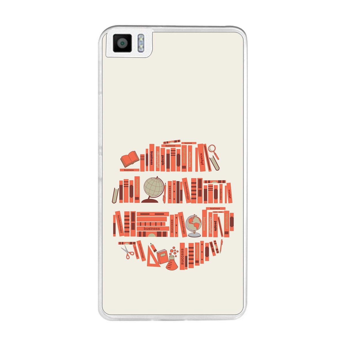 Funda Gel Tpu para Bq Aquaris M2017 / M5.5 Diseño Mundo-Libro Dibujos