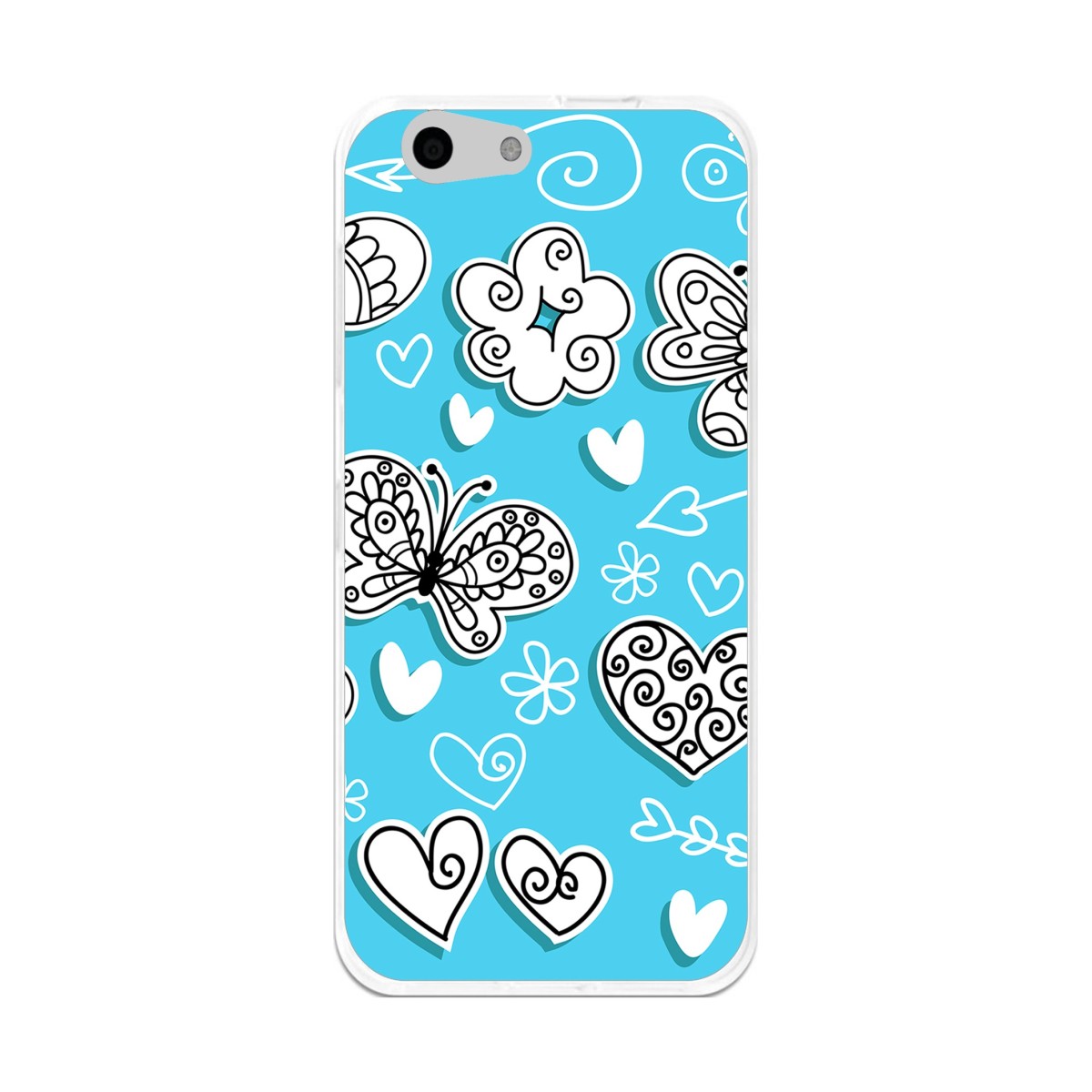 Funda Gel Tpu para Orange Dive 71 / Zte Blade A506 Diseño Mariposas Dibujos
