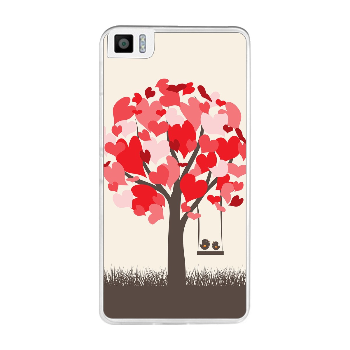 Funda Gel Tpu para Bq Aquaris M2017 / M5.5 Diseño Pajaritos Dibujos