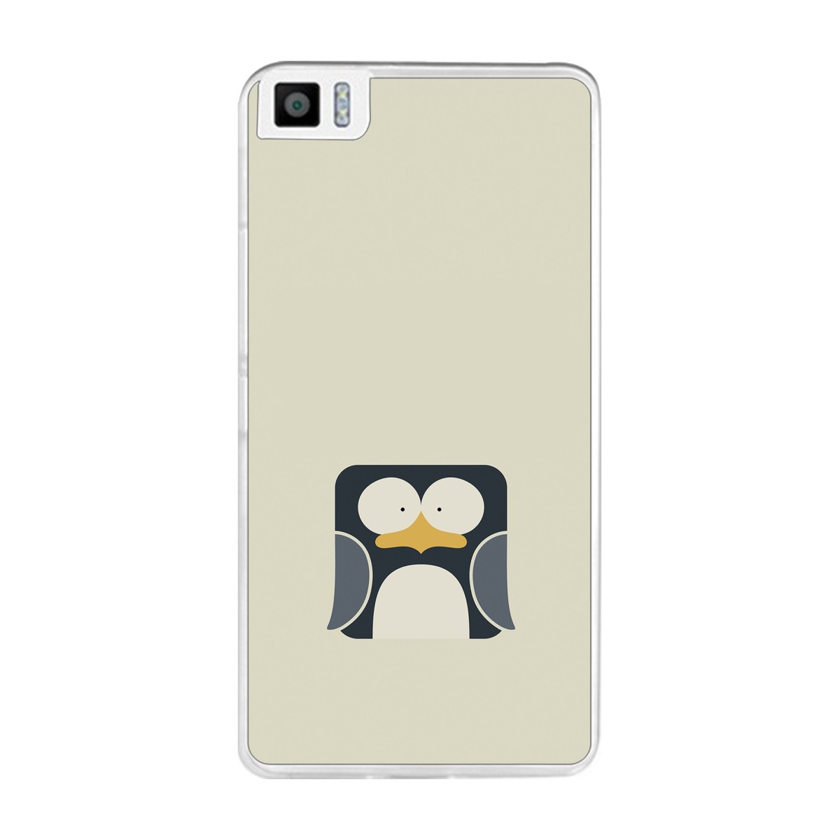 Funda Gel Tpu para Bq Aquaris M2017 / M5.5 Diseño Pingüino Dibujos