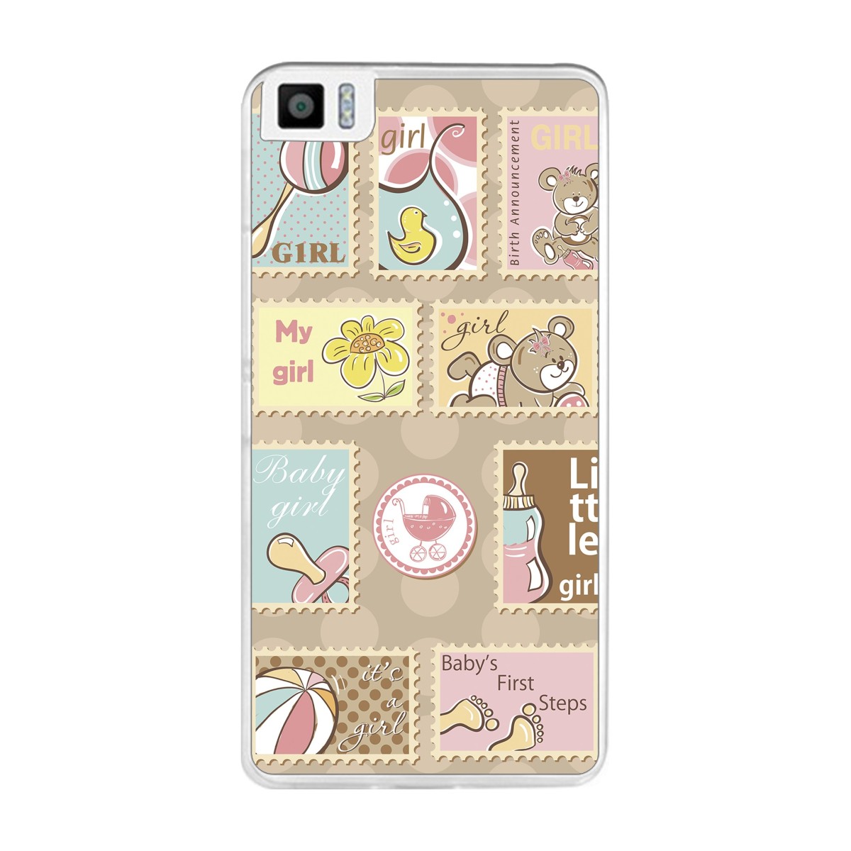 Funda Gel Tpu para Bq Aquaris M2017 / M5.5 Diseño Sellos Dibujos
