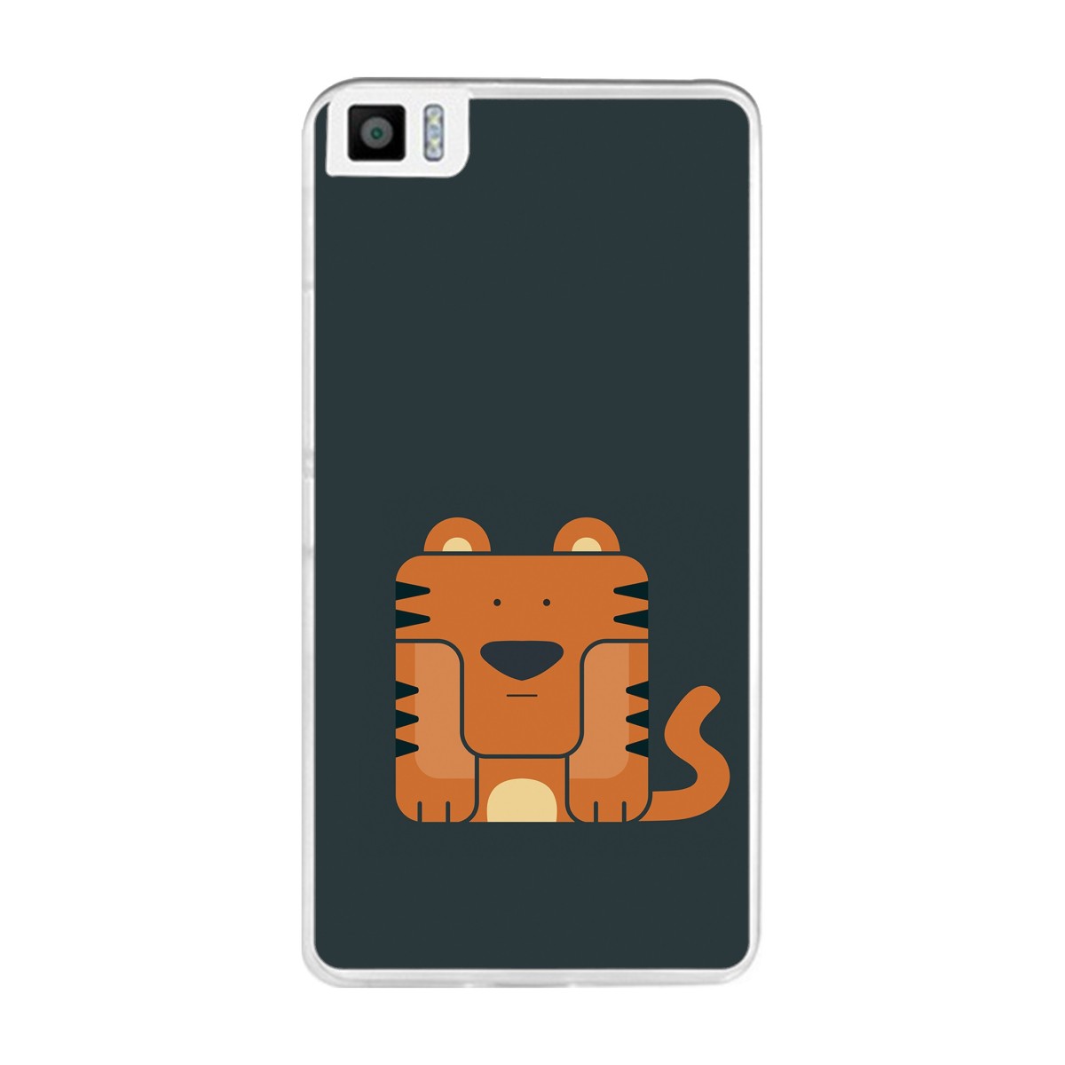 Funda Gel Tpu para Bq Aquaris M2017 / M5.5 Diseño Tigre Dibujos