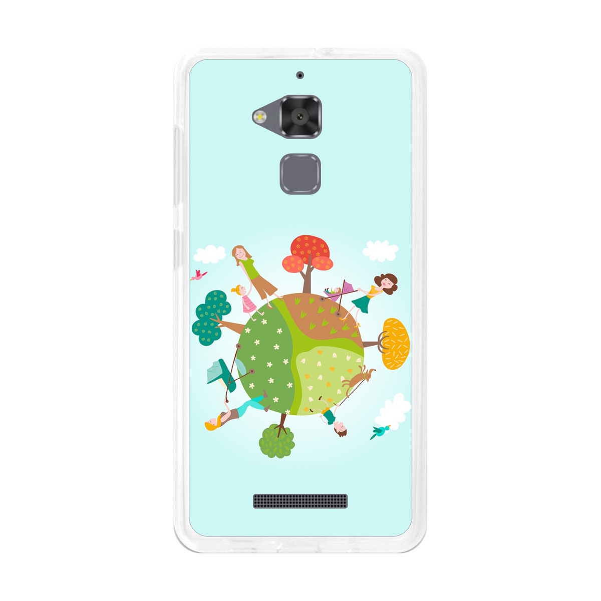 Funda Gel Tpu para Asus Zenfone 3 Max Zc520Tl Diseño Familia Dibujos