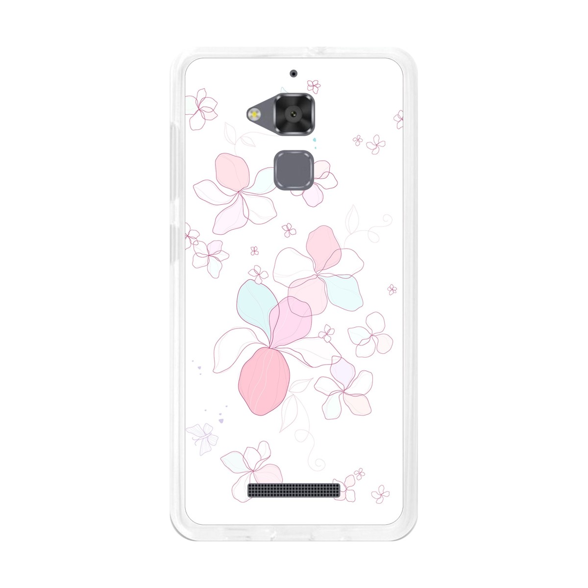 Funda Gel Tpu para Asus Zenfone 3 Max Zc520Tl Diseño Flores-Minimal Dibujos