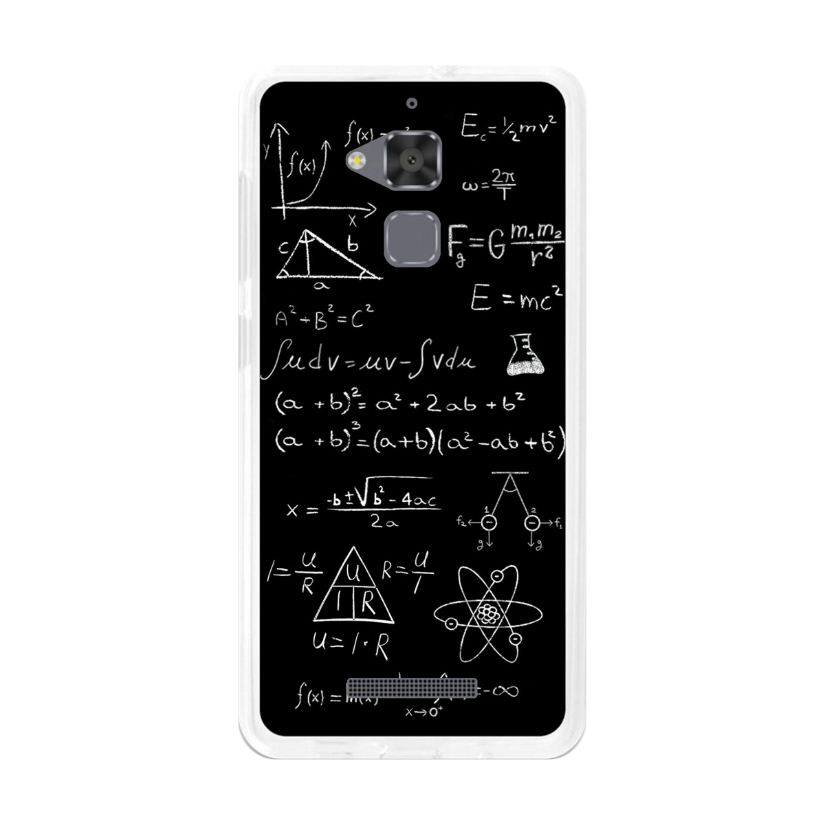 Funda Gel Tpu para Asus Zenfone 3 Max Zc520Tl Diseño Formulas Dibujos