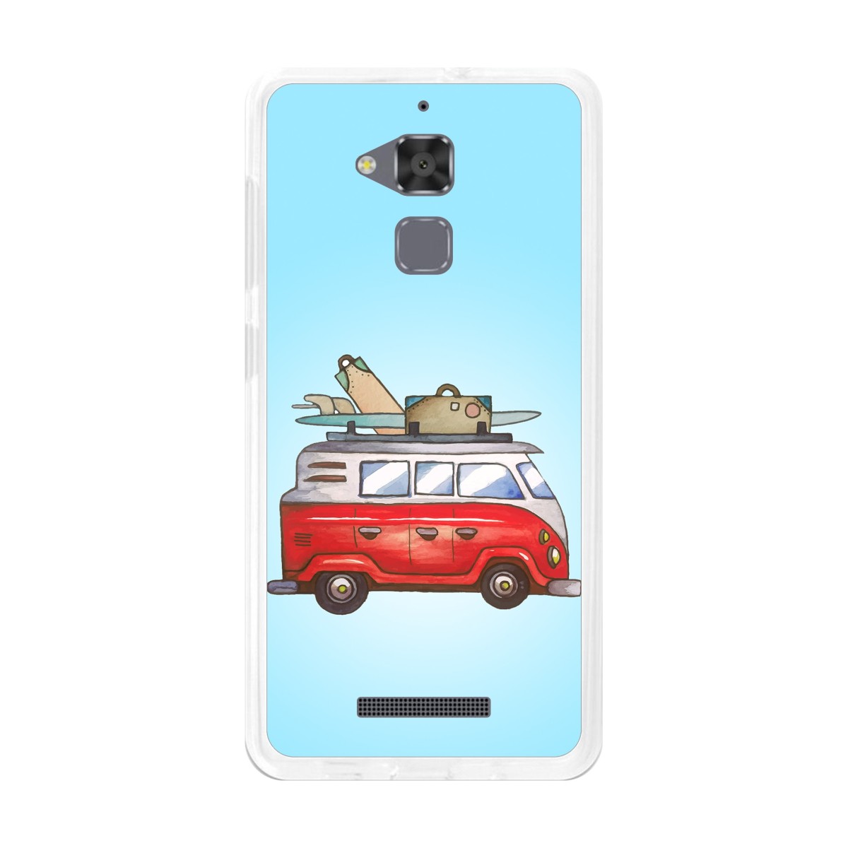 Funda Gel Tpu para Asus Zenfone 3 Max Zc520Tl Diseño Furgoneta Dibujos