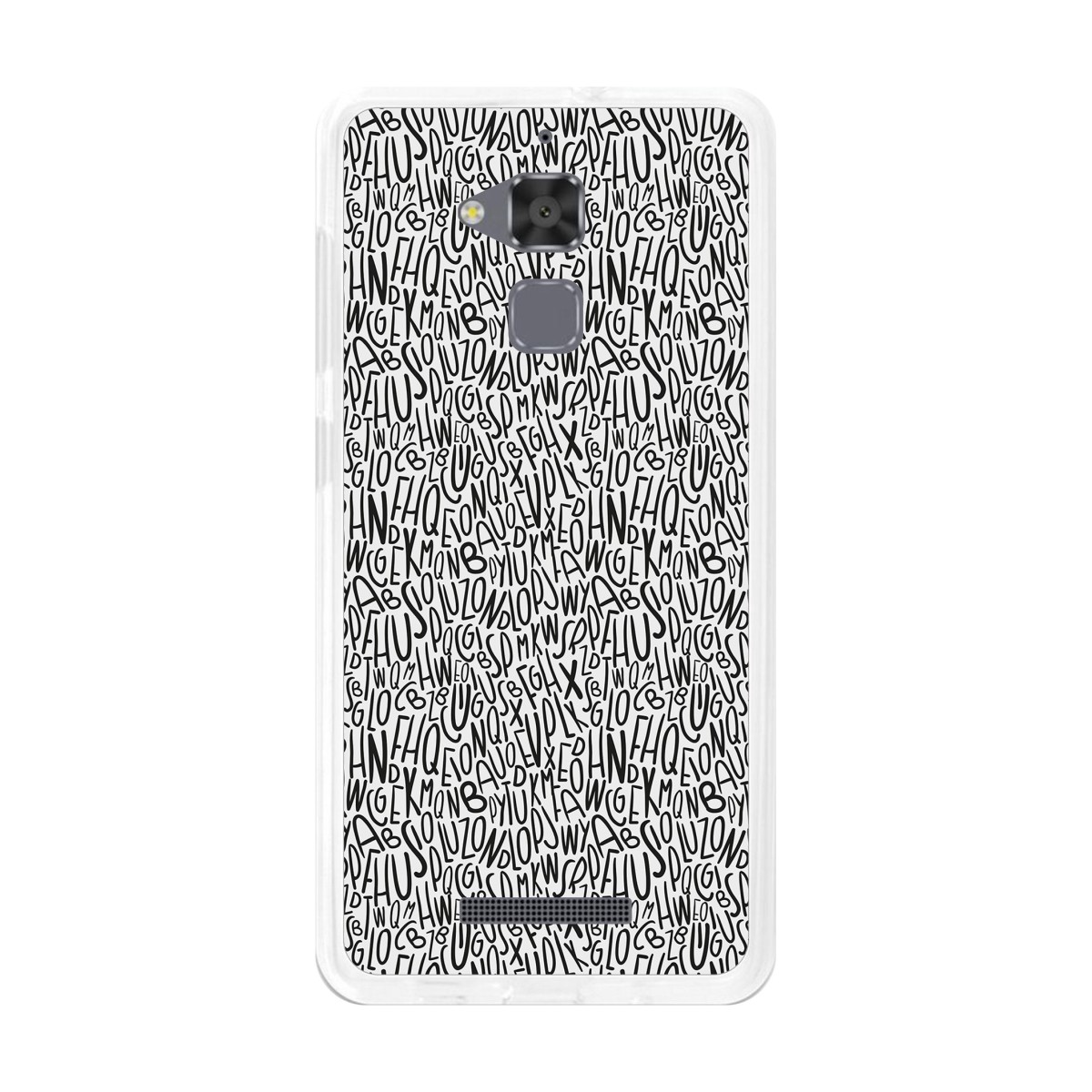 Funda Gel Tpu para Asus Zenfone 3 Max Zc520Tl Diseño Letras Dibujos