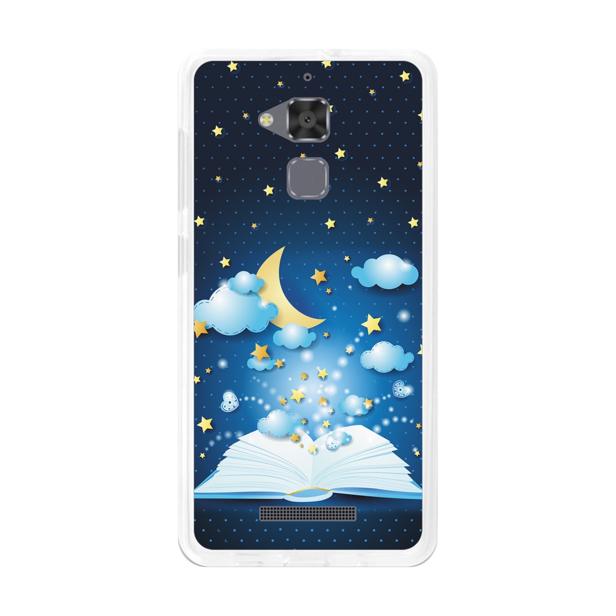Funda Gel Tpu para Asus Zenfone 3 Max Zc520Tl Diseño Libro-Cuentos Dibujos