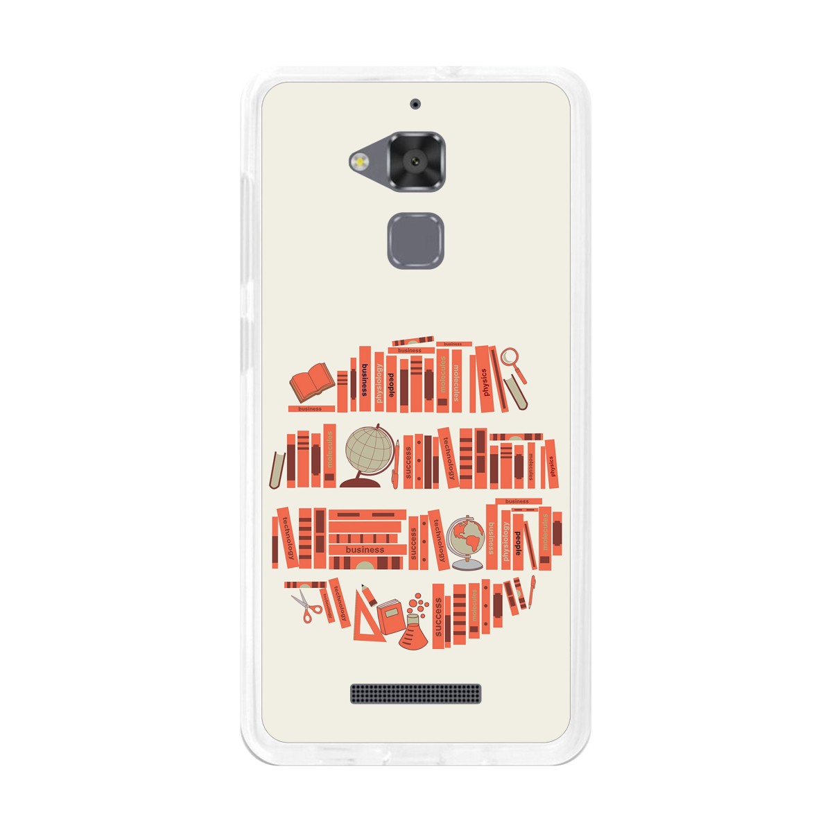 Funda Gel Tpu para Asus Zenfone 3 Max Zc520Tl Diseño Mundo-Libro Dibujos