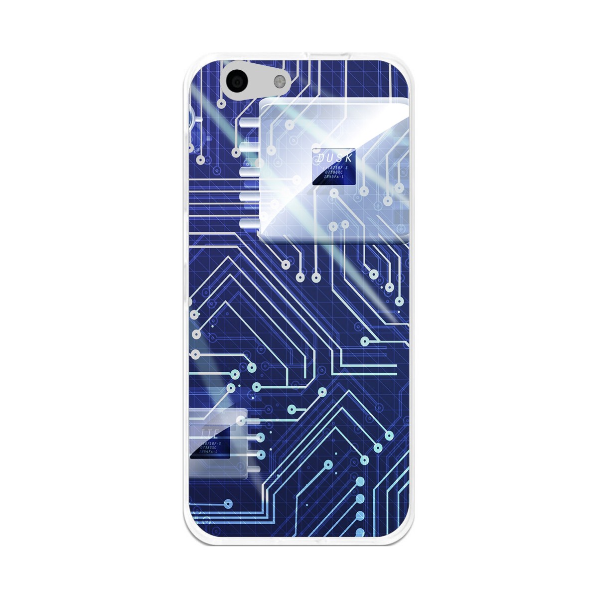 Funda Gel Tpu para Orange Dive 71 / Zte Blade A506 Diseño Circuito Dibujos