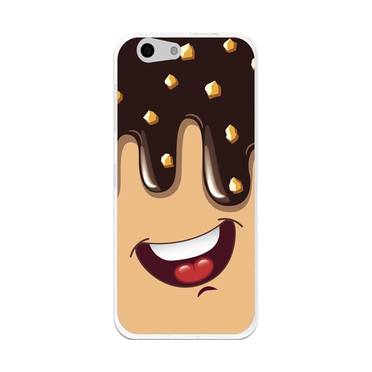Funda Gel Tpu para Orange Dive 71 / Zte Blade A506 Diseño Helado Chocolate Dibujos