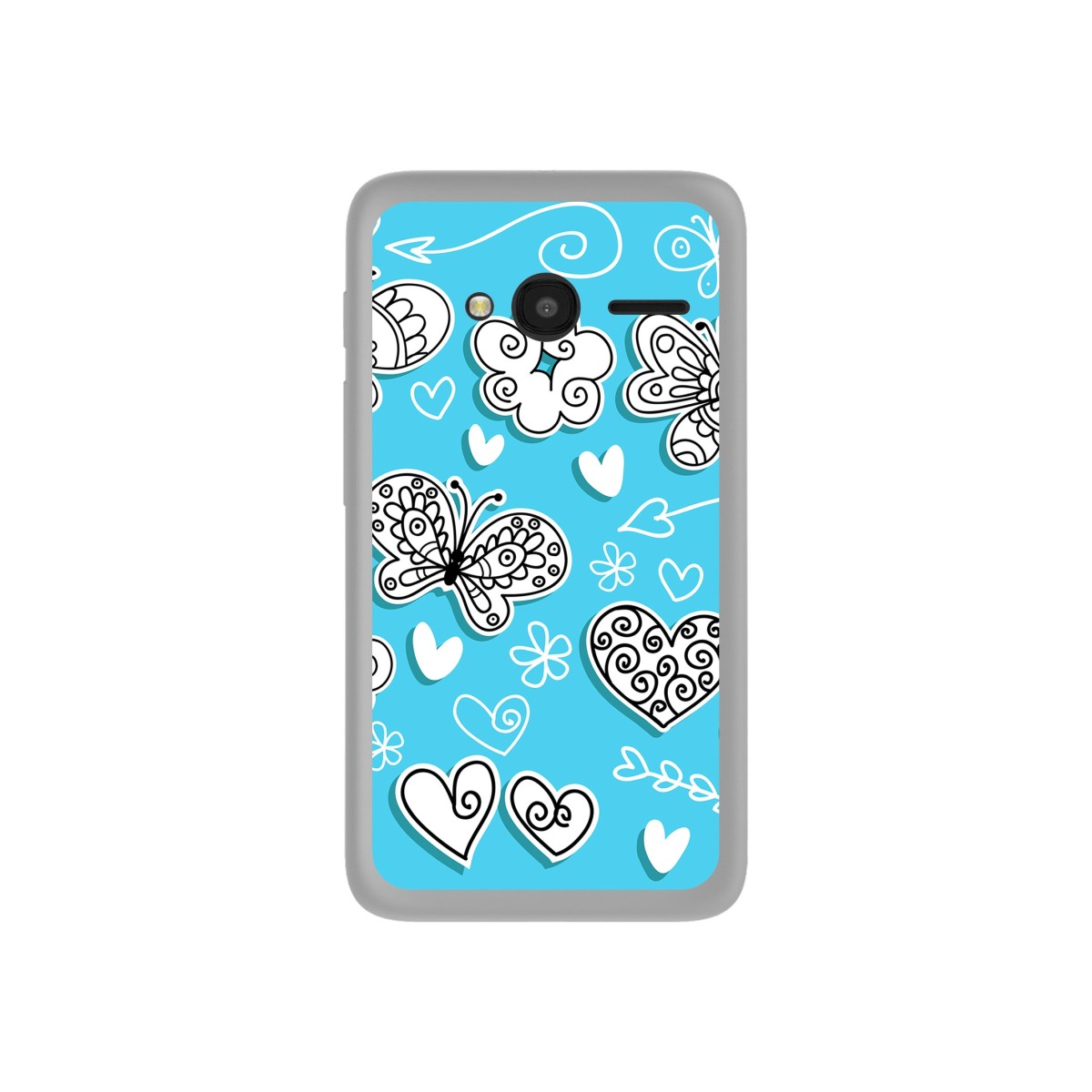 Funda Gel Tpu para Orange Rise 31 / Alcatel Pixi 4 (4") Diseño Mariposas Dibujos
