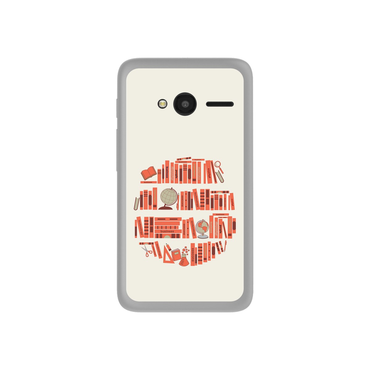 Funda Gel Tpu para Orange Rise 31 / Alcatel Pixi 4 (4") Diseño Mundo-Libro Dibujos