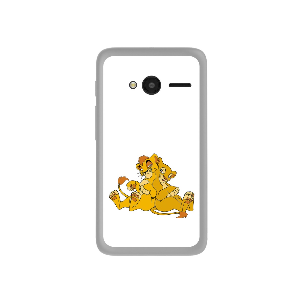 Funda Gel Tpu para Orange Rise 31 / Alcatel Pixi 4 (4") Diseño Leones Dibujos