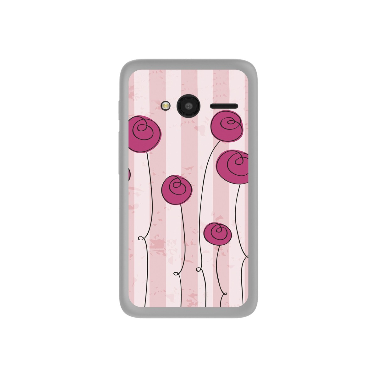 Funda Gel Tpu para Orange Rise 31 / Alcatel Pixi 4 (4") Diseño Flores Vintage Dibujos