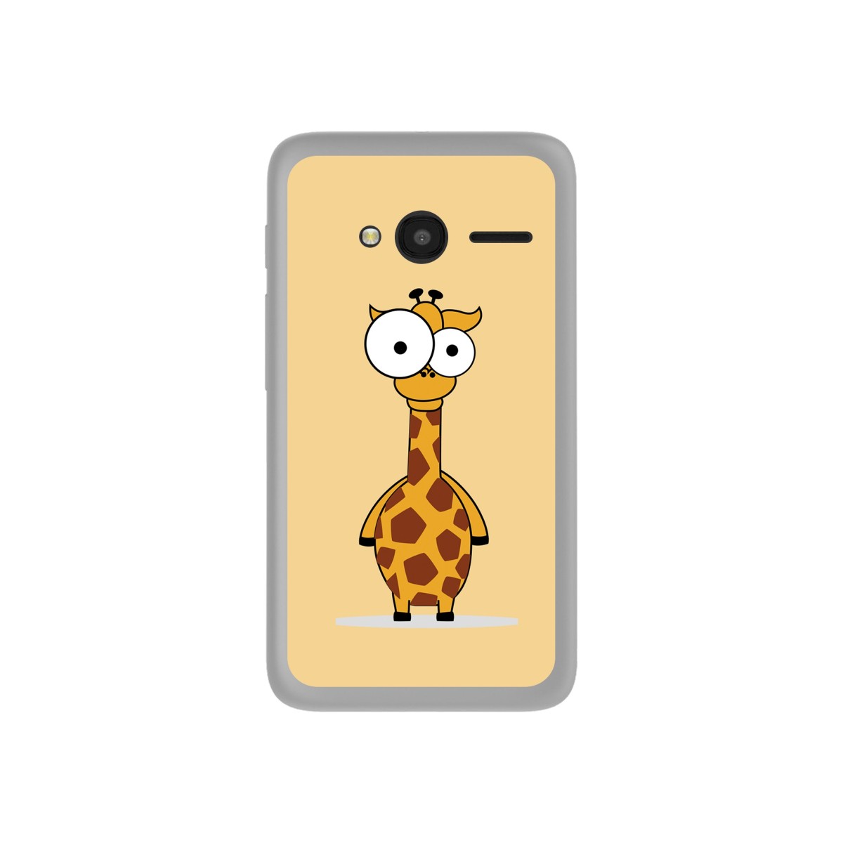 Funda Gel Tpu para Orange Rise 31 / Alcatel Pixi 4 (4") Diseño Jirafa Dibujos
