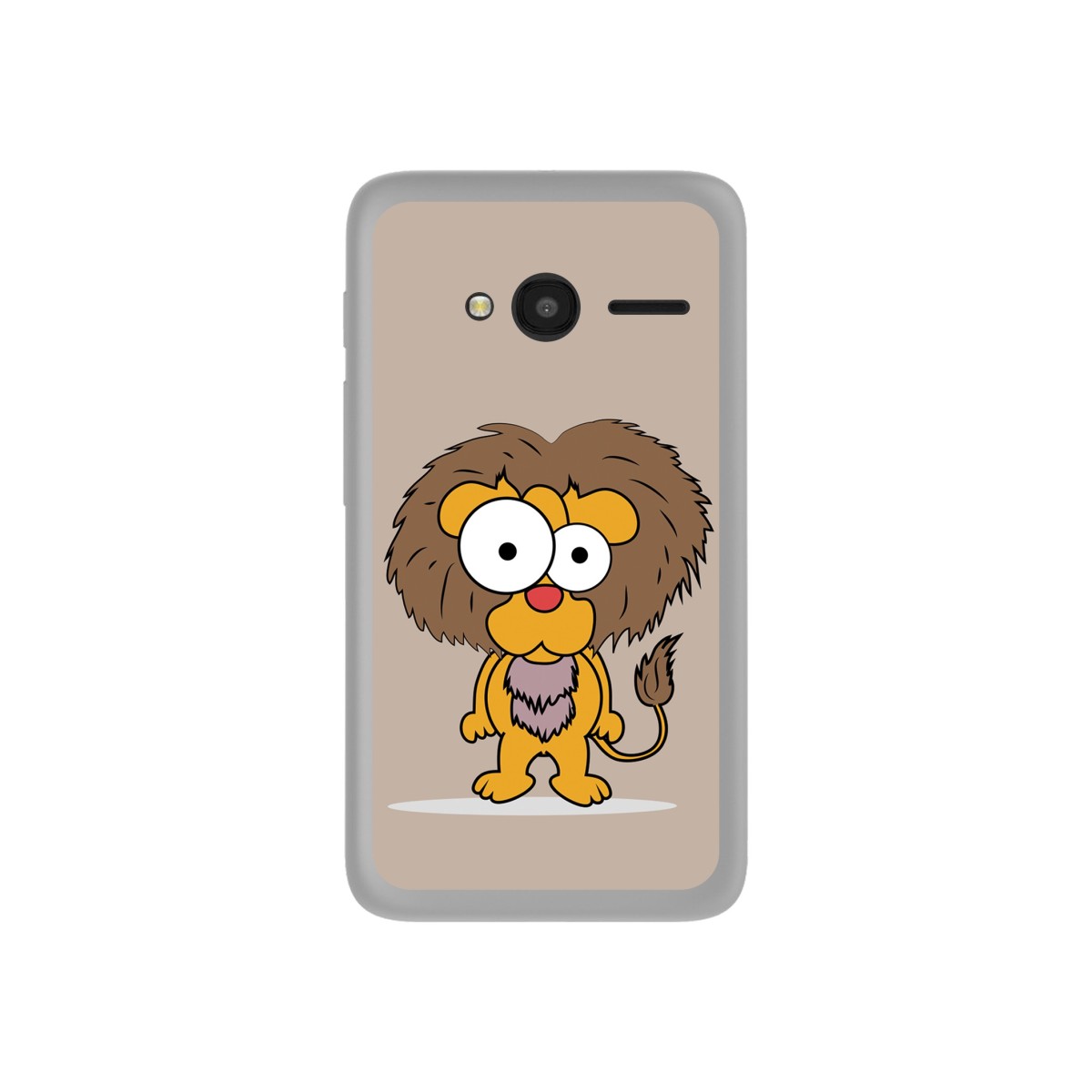 Funda Gel Tpu para Orange Rise 31 / Alcatel Pixi 4 (4") Diseño Leon Dibujos