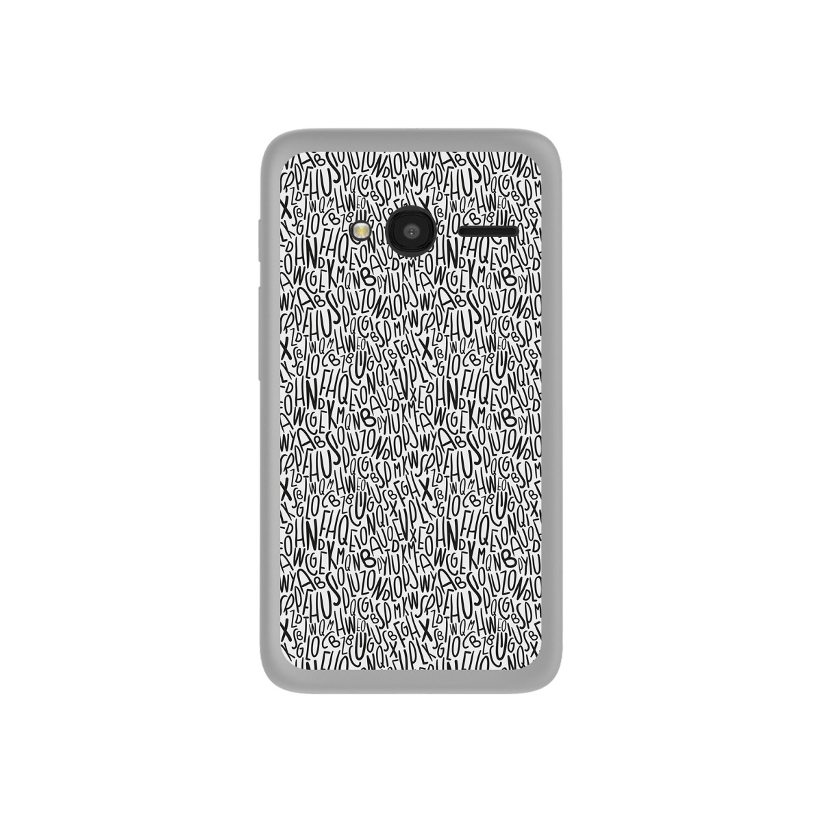 Funda Gel Tpu para Orange Rise 31 / Alcatel Pixi 4 (4") Diseño Letras Dibujos