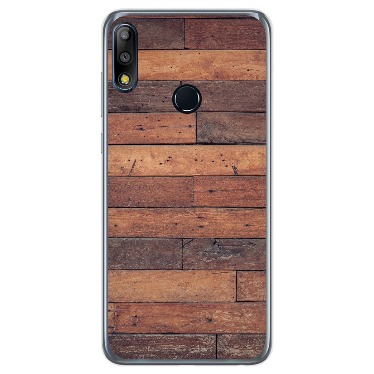 Funda Gel Tpu para Asus Zenfone Max (M2) diseño Madera 03 Dibujos