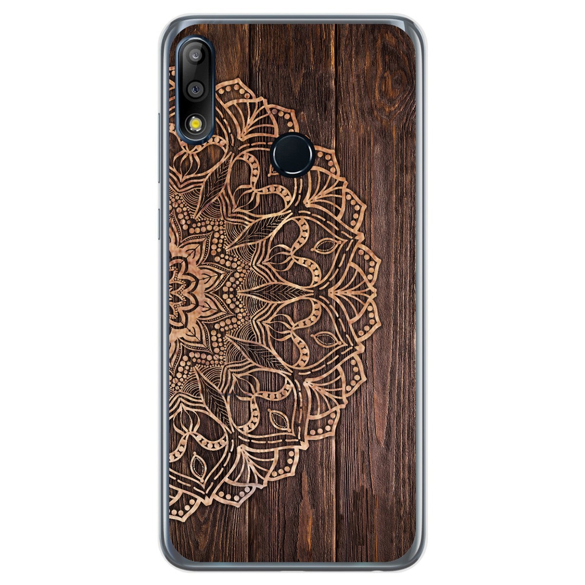 Funda Gel Tpu para Asus Zenfone Max (M2) diseño Madera 06 Dibujos