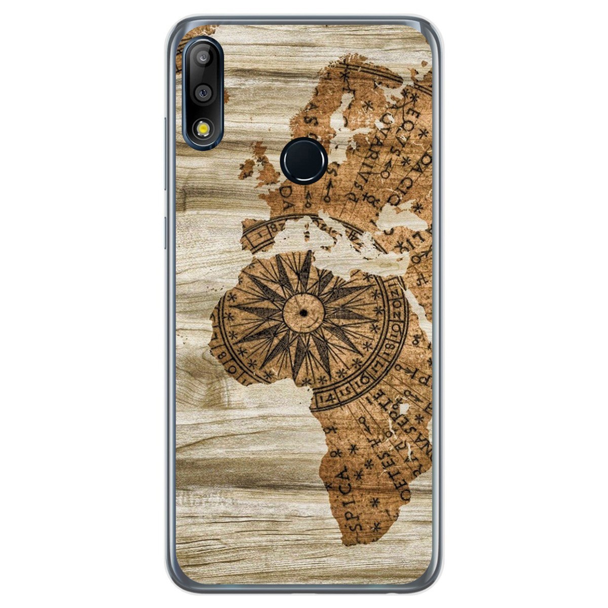 Funda Gel Tpu para Asus Zenfone Max (M2) diseño Madera 07 Dibujos