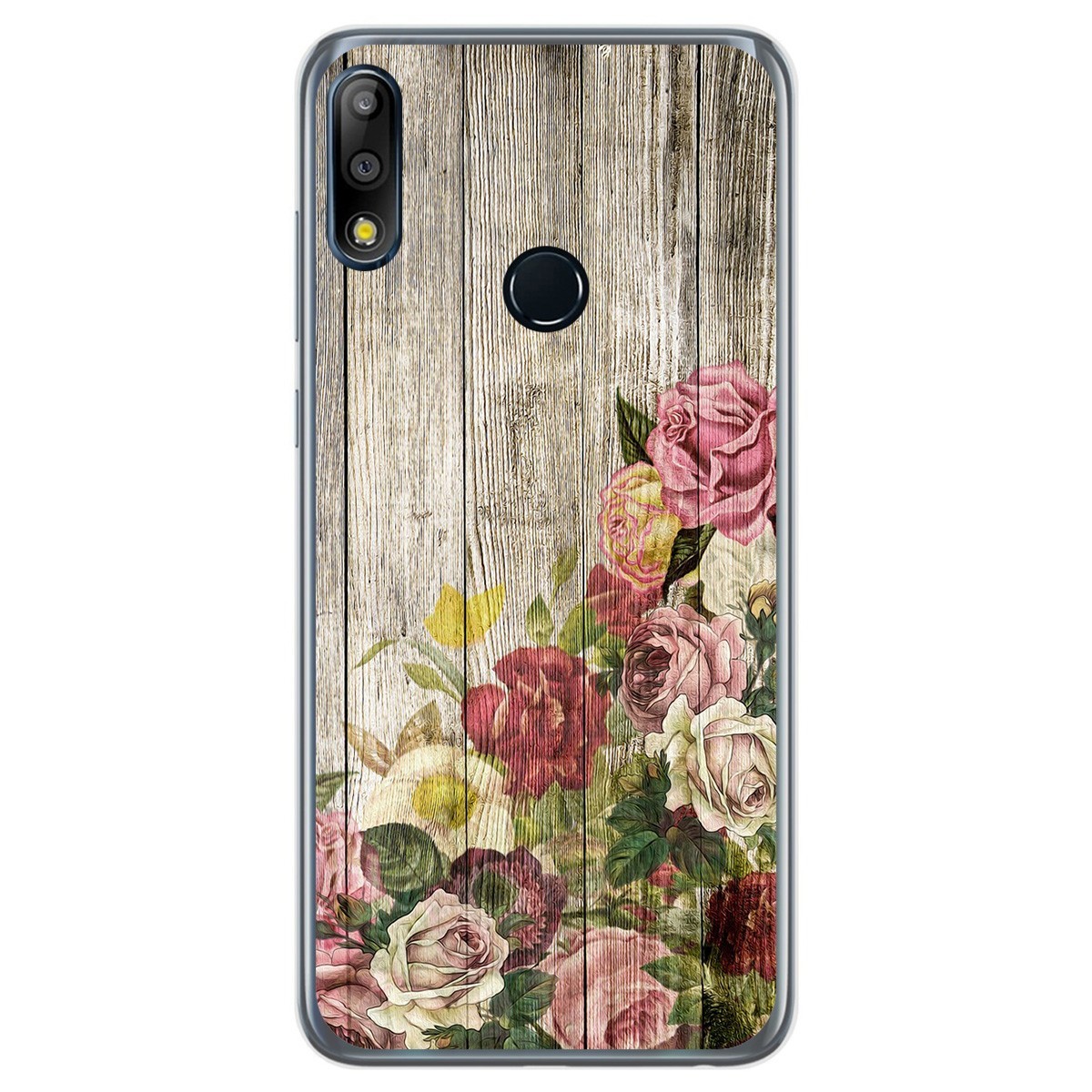 Funda Gel Tpu para Asus Zenfone Max (M2) diseño Madera 08 Dibujos