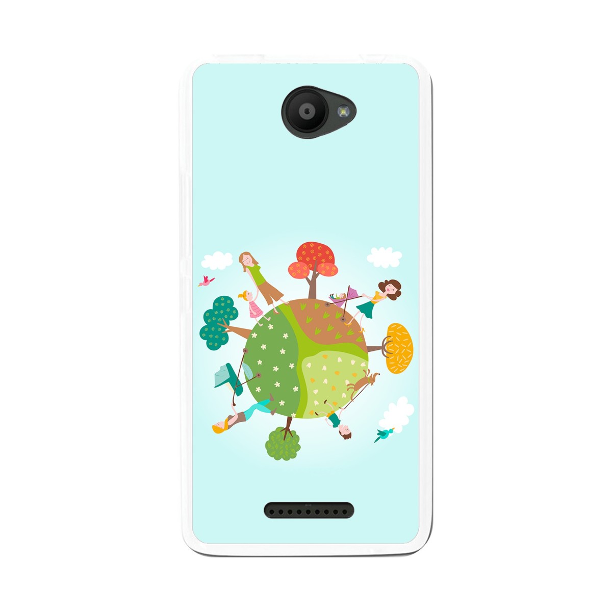 Funda Gel Tpu para Bq Aquaris U / U Lite Diseño Familia Dibujos