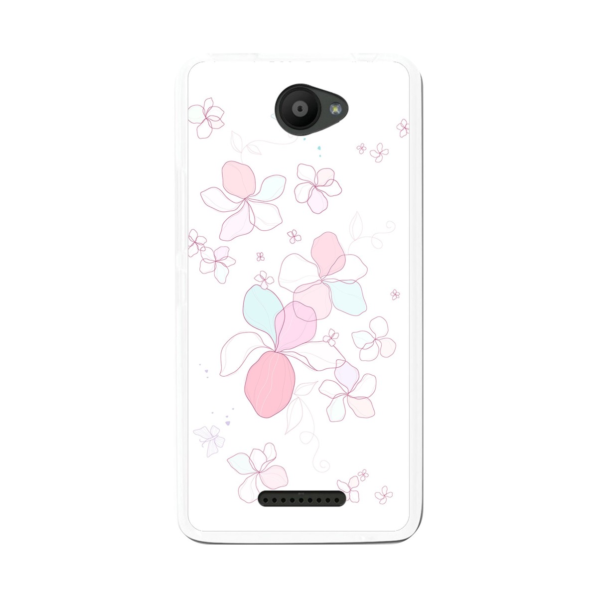 Funda Gel Tpu para Bq Aquaris U / U Lite Diseño Flores-Minimal Dibujos