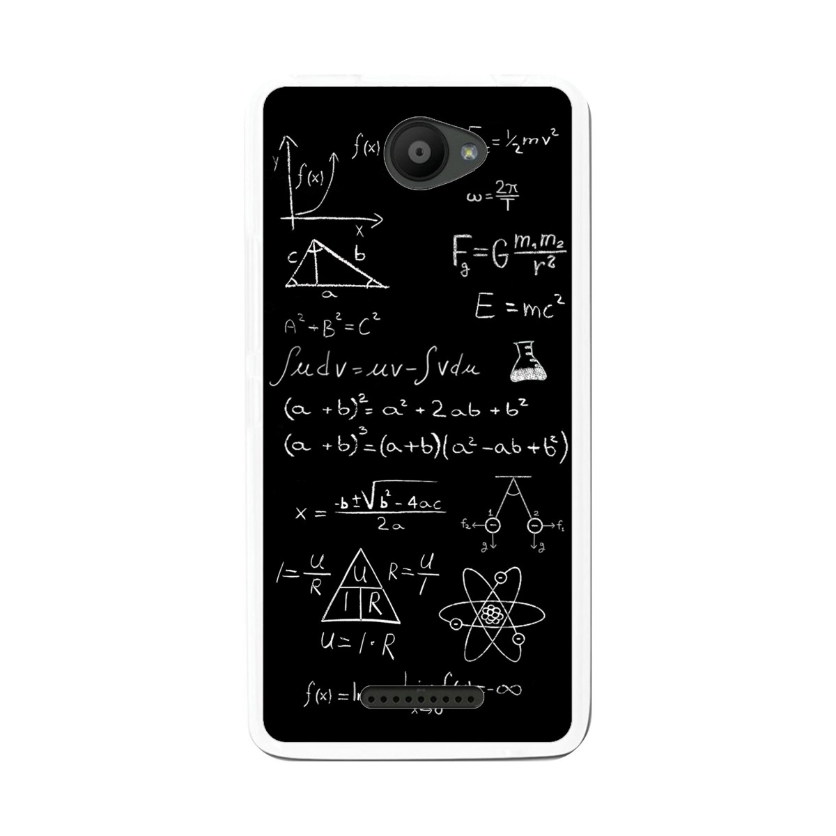 Funda Gel Tpu para Bq Aquaris U / U Lite Diseño Formulas Dibujos