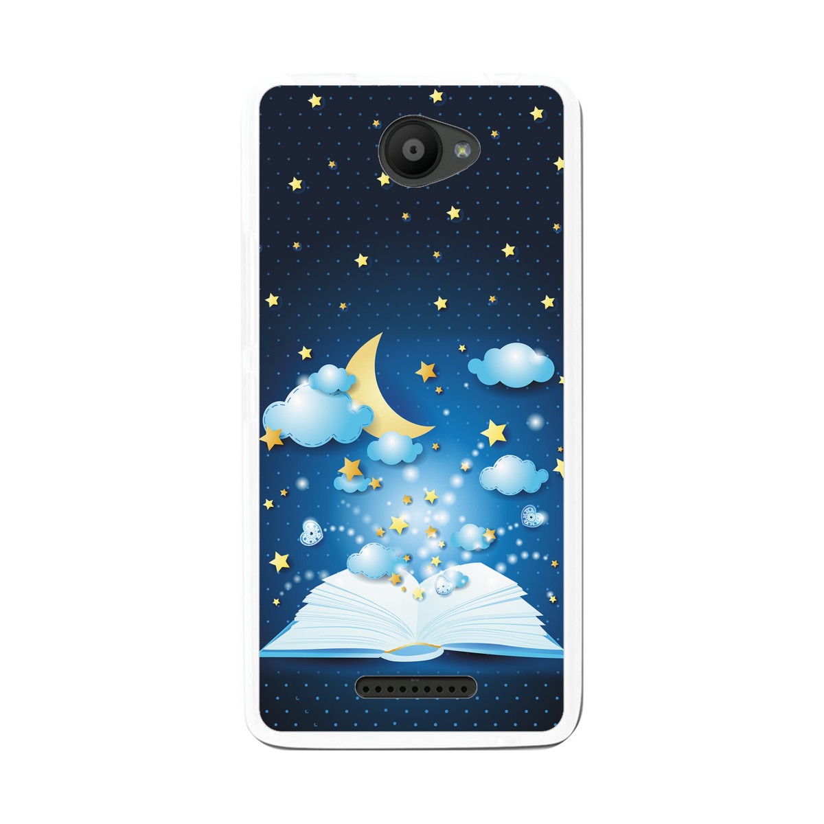 Funda Gel Tpu para Bq Aquaris U / U Lite Diseño Libro-Cuentos Dibujos