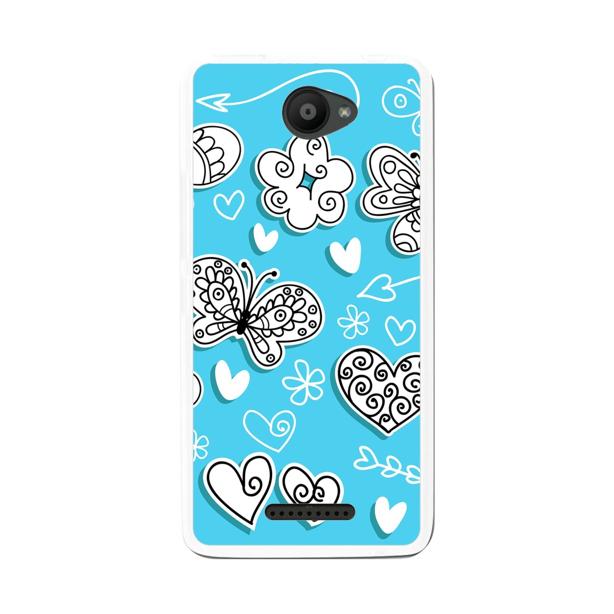 Funda Gel Tpu para Bq Aquaris U / U Lite Diseño Mariposas Dibujos