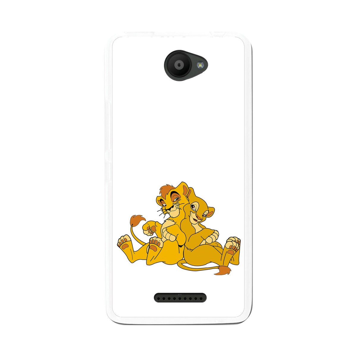 Funda Gel Tpu para Bq Aquaris U / U Lite Diseño Leones Dibujos