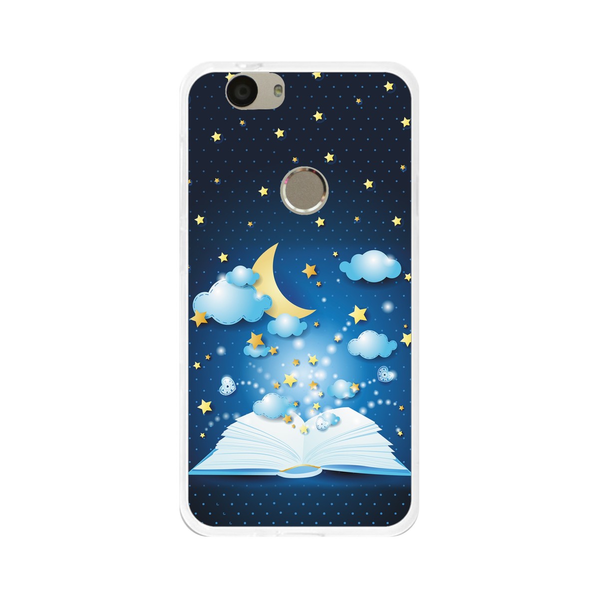 Funda Gel Tpu para Huawei Nova Diseño Libro-Cuentos Dibujos