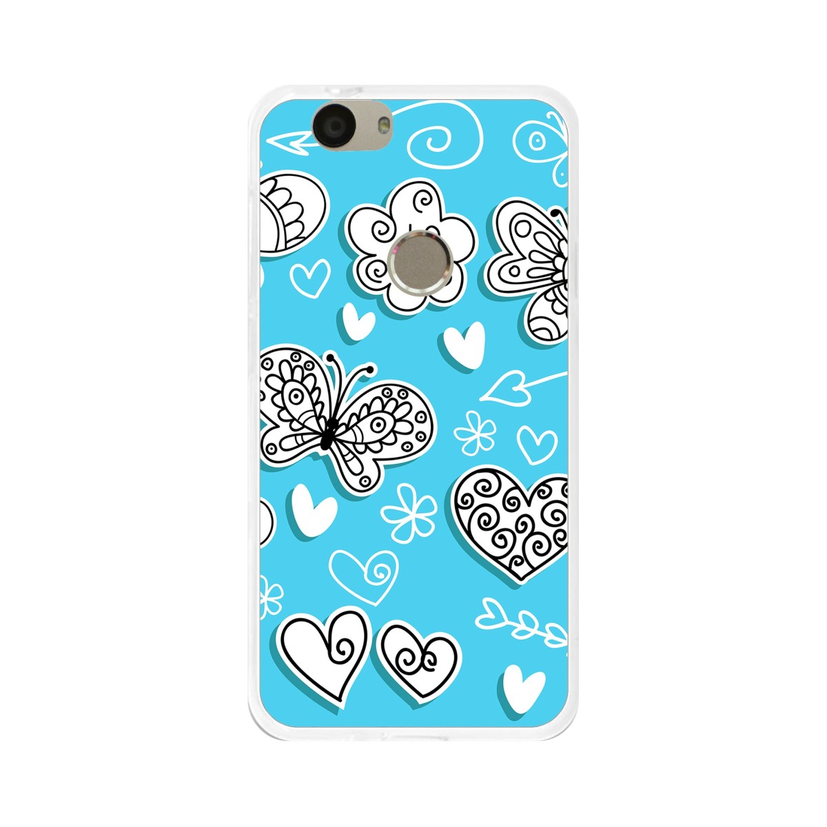 Funda Gel Tpu para Huawei Nova Diseño Mariposas Dibujos