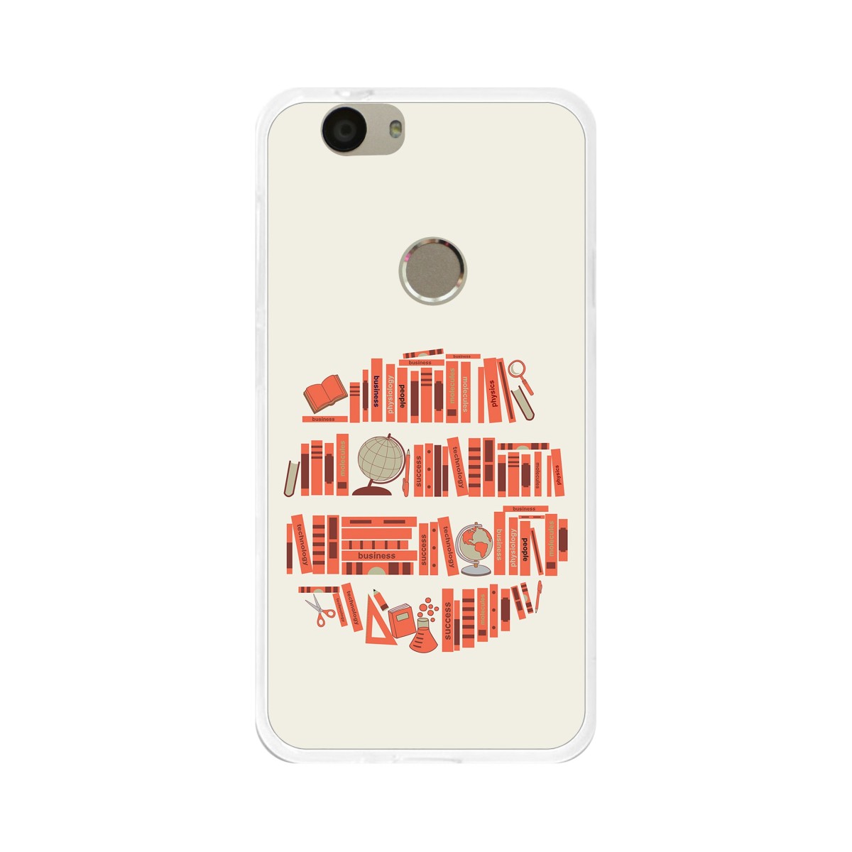 Funda Gel Tpu para Huawei Nova Diseño Mundo-Libro Dibujos