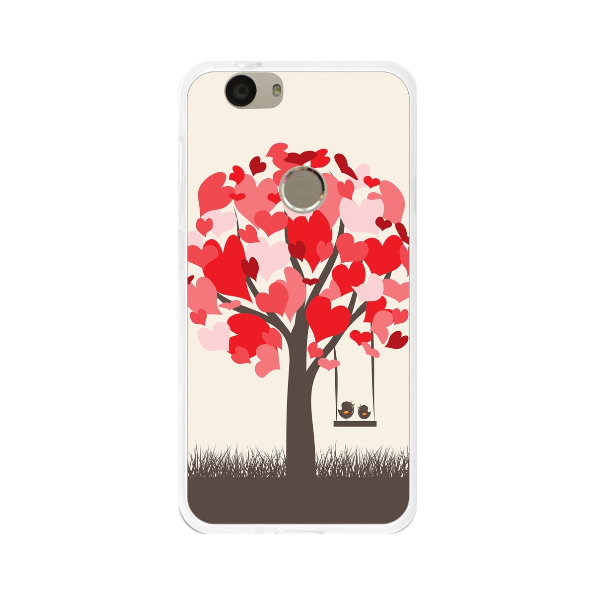 Funda Gel Tpu para Huawei Nova Diseño Pajaritos Dibujos