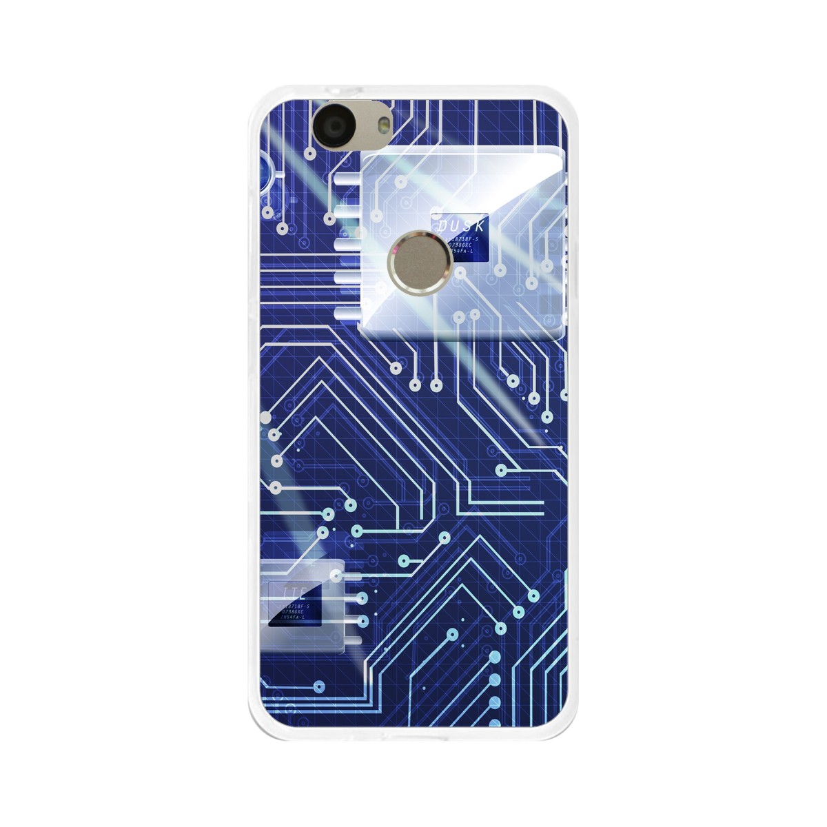 Funda Gel Tpu para Huawei Nova Diseño Circuito Dibujos