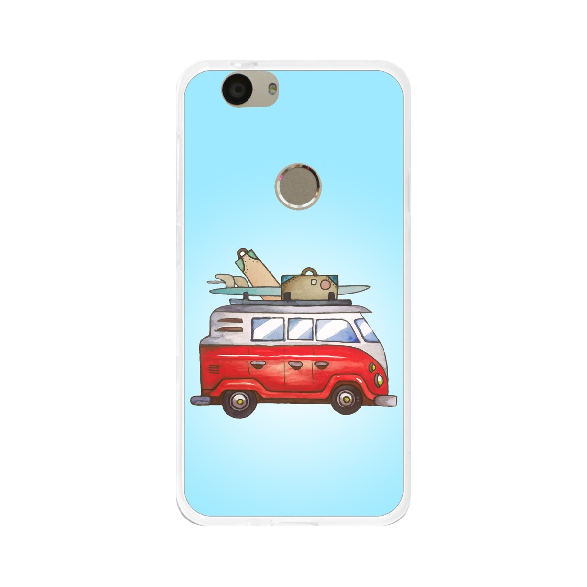 Funda Gel Tpu para Huawei Nova Diseño Furgoneta Dibujos