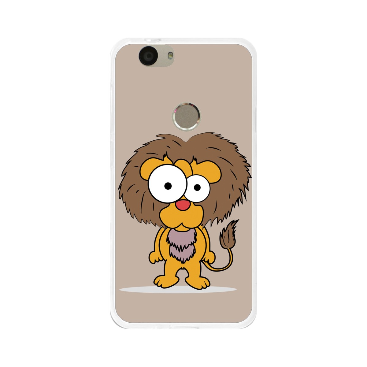 Funda Gel Tpu para Huawei Nova Diseño Leon Dibujos