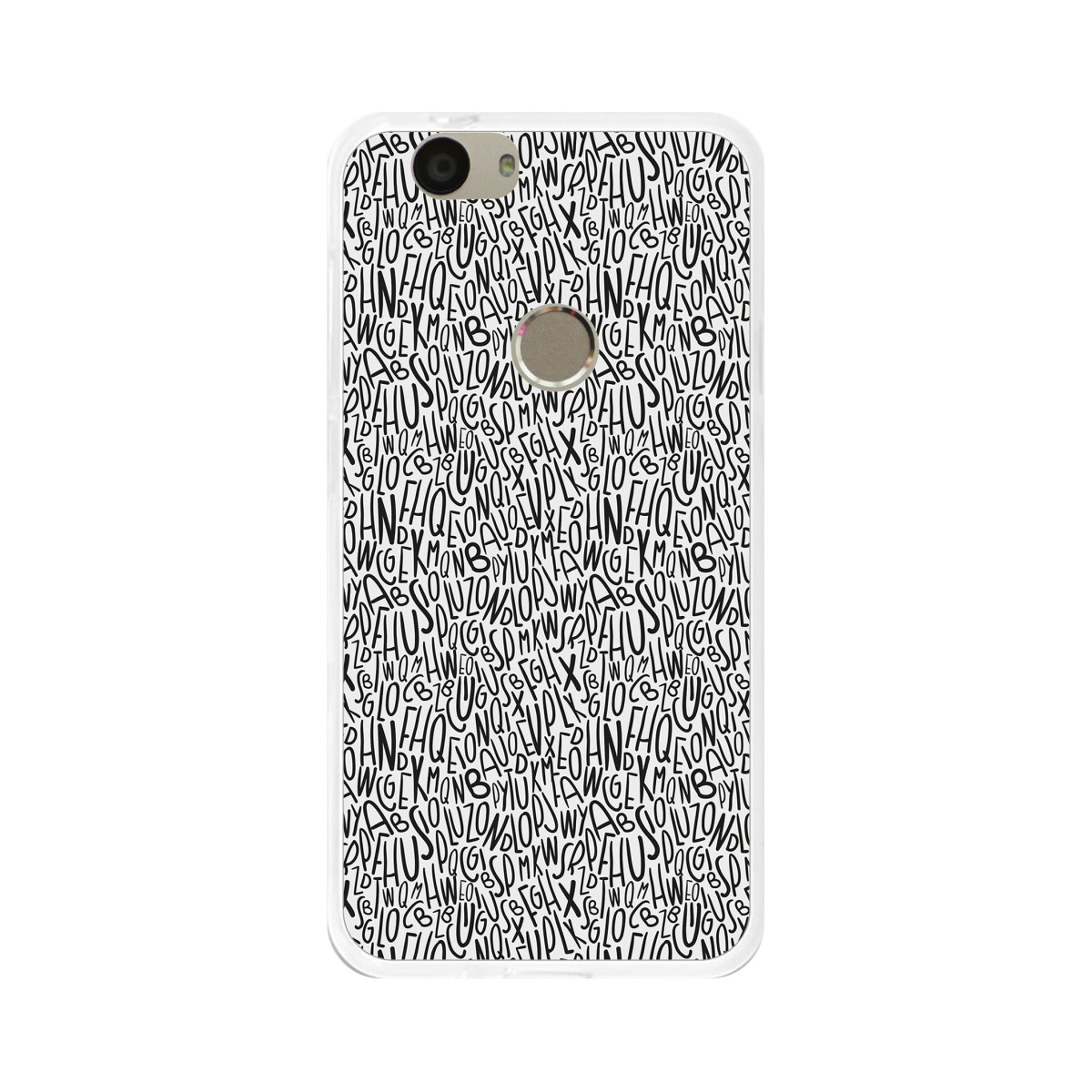 Funda Gel Tpu para Huawei Nova Diseño Letras Dibujos