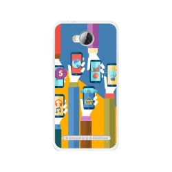 Funda Gel Tpu para Huawei Y3 II Diseño Apps Dibujos
