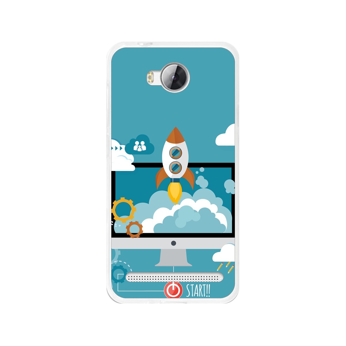 Funda Gel Tpu para Huawei Y3 II Diseño Cohete Dibujos