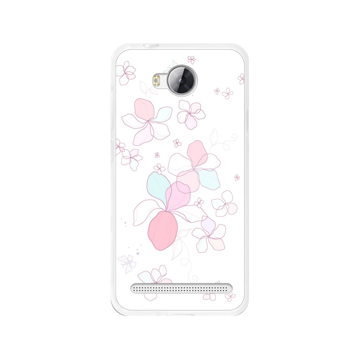 Funda Gel Tpu para Huawei Y3 II Diseño Flores-Minimal Dibujos