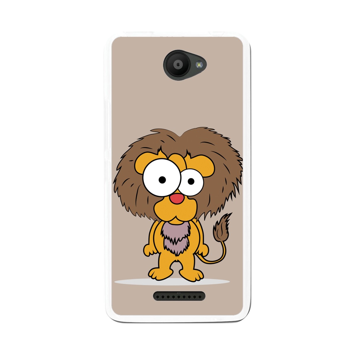 Funda Gel Tpu para Bq Aquaris U / U Lite Diseño Leon Dibujos