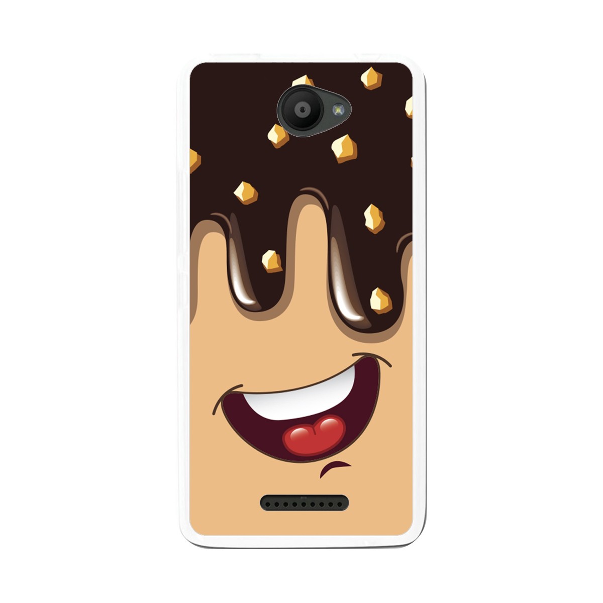 Funda Gel Tpu para Bq Aquaris U / U Lite Diseño Helado Chocolate Dibujos